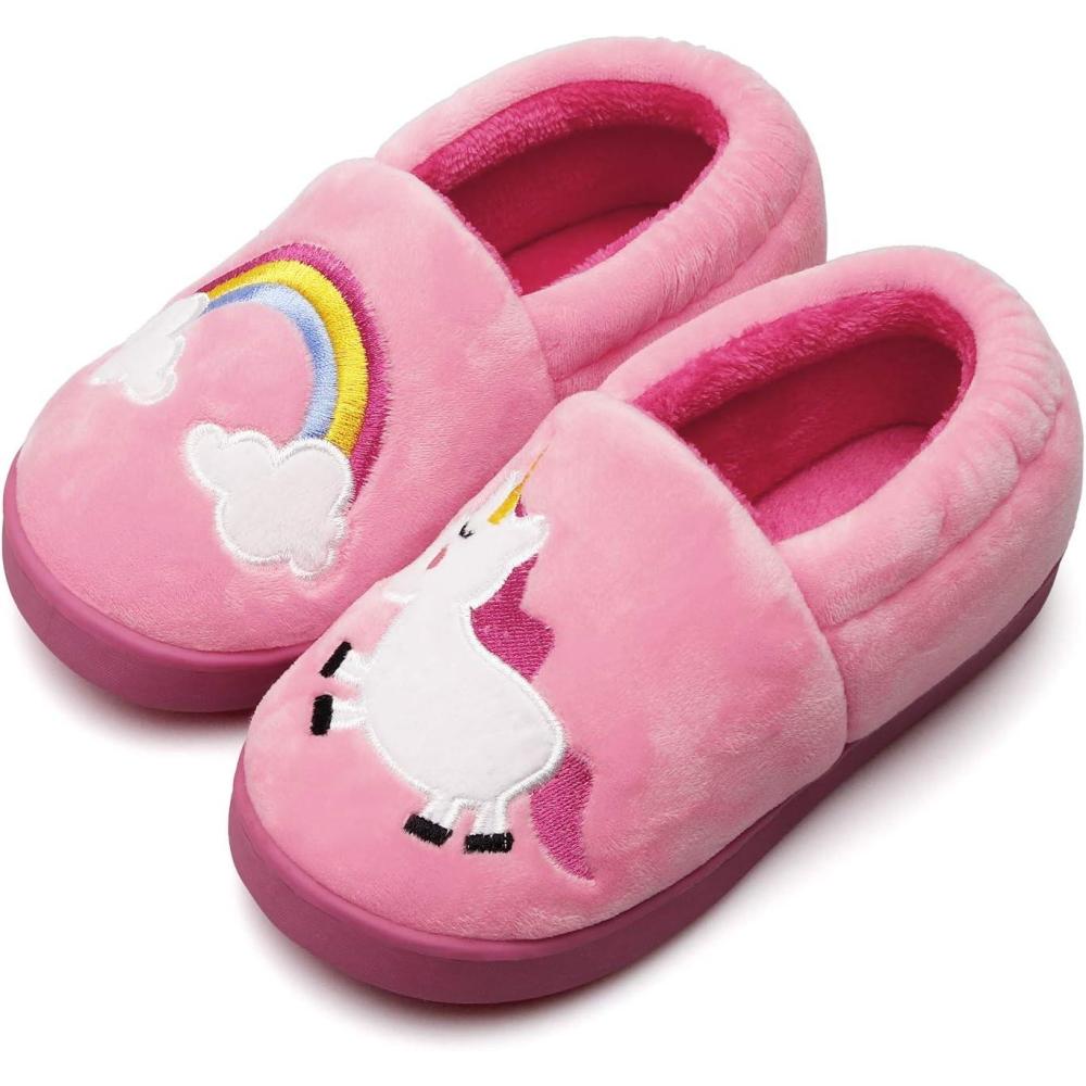 imageCentipede Demon Plush Warm Slippers for Girls Boys Kids Toddlers Winter Fur Lined Indoor House Home ShoesB Bpink