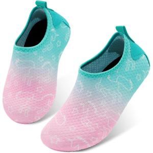 Centipede Demon Kids Water Shoes Girls Boys Outdoor Quick Dry Barefoot Aqua Socks for Sport Beach Swim Pool Surf(Blue Pinkunic)