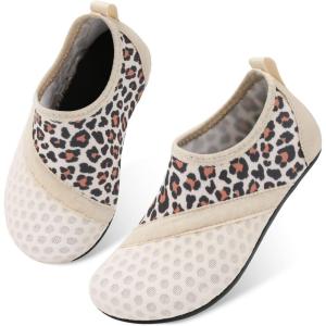 Centipede Demon Kids Water Shoes Girls Boys Outdoor Quick Dry Barefoot Aqua Socks for Sport Beach Swim Pool Surf(Leo Beige)