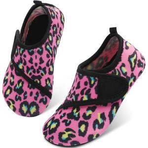 Centipede Demon Kids Water Shoes Girls Boys Outdoor Quick Dry Barefoot Aqua Socks for Sport Beach Swim Pool Surf(Leopink)