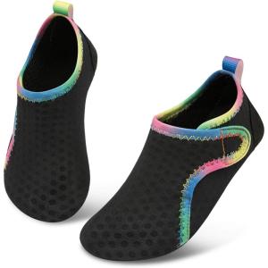 Centipede Demon Kids Water Shoes Girls Boys Outdoor Quick Dry Barefoot Aqua Socks for Sport Beach Swim Pool Surf(Vel Black)