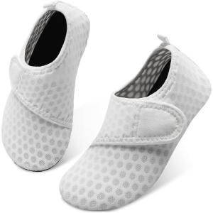 Centipede Demon Kids Water Shoes Girls Boys Outdoor Quick Dry Barefoot Aqua Socks for Sport Beach Swim Pool Surf(Vel White)