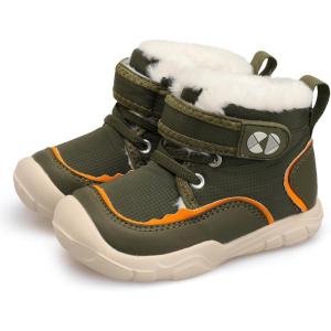 Centipede Demon Toddler Boots Boys Girls Winter Boots Waterproof Fleece Kids Snow Boots Faux Fur Booties Warm Walking Shoes for Indoor Outdoor(Green)