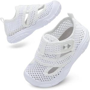 Centipede Demon Toddler Sandals for Boys Girls Qucik Dry Kids Water Sandals Outdoor Breathable Aqua Shoes Lightweight Summer Barefoot Shoes for Swim Pool Beach(White)