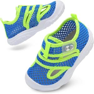 Centipede Demon Toddler Sandals for Boys Girls Qucik Dry Kids Water Sandals Outdoor Breathable Aqua Shoes Lightweight Summer Barefoot Shoes for Swim Pool Beach(Blue Green)