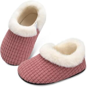 Centipede Demon Toddler Slippers for Boys Girls Slip on Kids Baby Toddlers House Shoes Lightweight Barefoot Furry Sock Shoes Indoor Outdoor Warm Walking Shoes(Ty1 Pink)