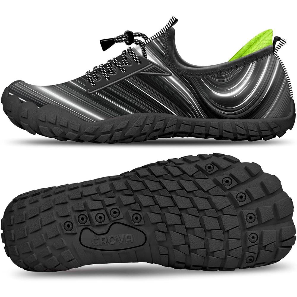 imageBuiltin Heel Grips Water Shoes for Kids Girls Boys Hiking Wide Barefoot Swim Beach Pool Big KidBlack Space