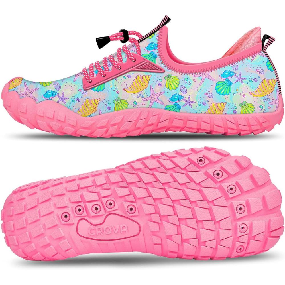 imageBuiltin Heel Grips Water Shoes for Kids Girls Boys Hiking Wide Barefoot Swim Beach Pool Big KidSunshine Beach