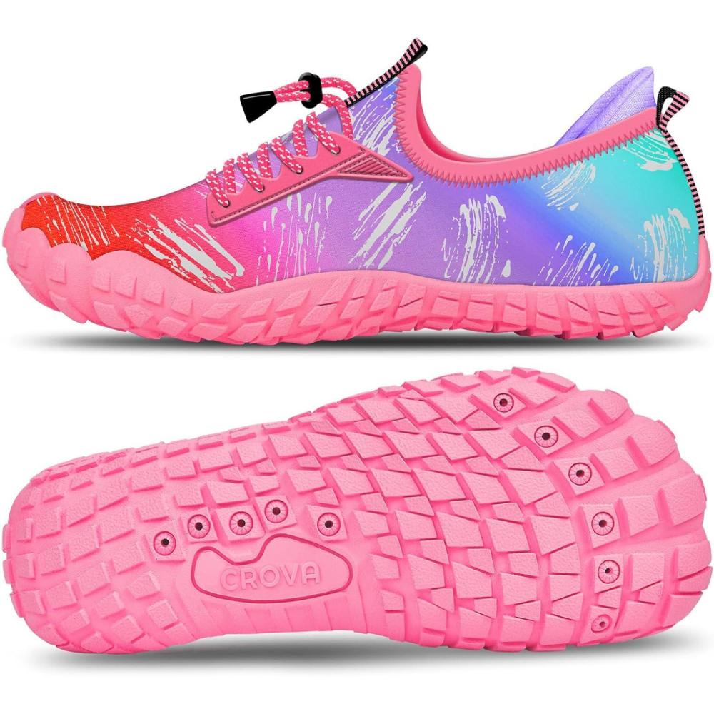 imageBuiltin Heel Grips Water Shoes for Kids Girls Boys Hiking Wide Barefoot Swim Beach Pool Big KidSunshine Dance