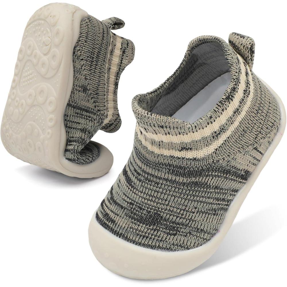 imageCentipede Demon Baby Shoes Baby Boys Girls Sock Shoes Breathable Infants Toddlers Slippers Indoor Outdoor Boots First Walking Shoe Slip On Sneakers Non Slip with Soft Rubber SolesStripe Armygreen