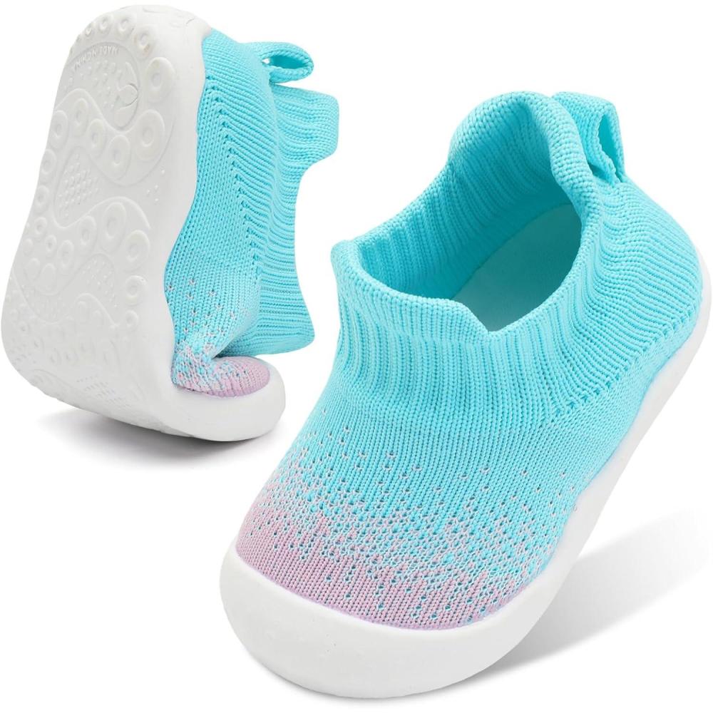 imageCentipede Demon Baby Shoes Baby Boys Girls Sock Shoes Breathable Infants Toddlers Slippers Indoor Outdoor Boots First Walking Shoe Slip On Sneakers Non Slip with Soft Rubber SolesBlue Pink