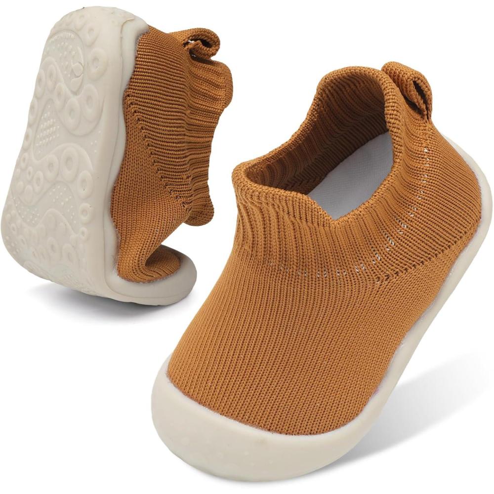imageCentipede Demon Baby Shoes Baby Boys Girls Sock Shoes Breathable Infants Toddlers Slippers Indoor Outdoor Boots First Walking Shoe Slip On Sneakers Non Slip with Soft Rubber SolesBrown
