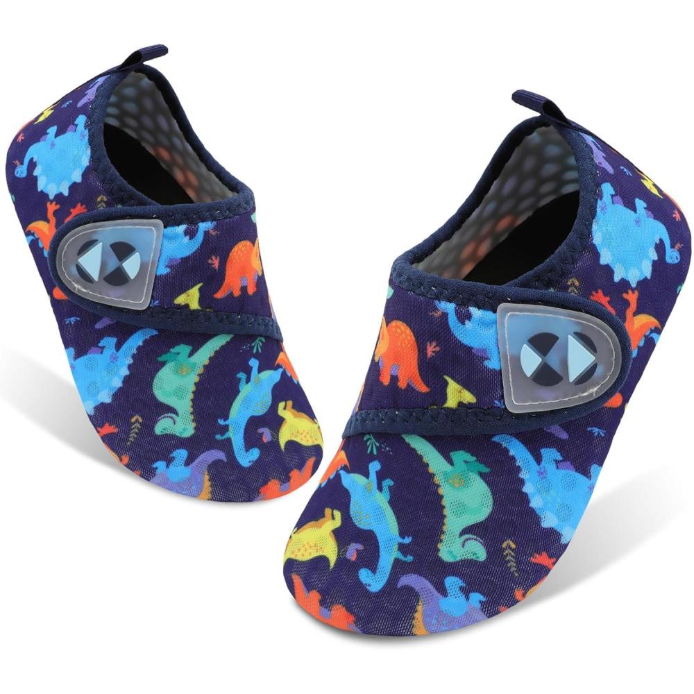 imageCentipede Demon Kids Water Shoes Boys Girls Breathable Swim Pool Shoes Quick Dry Aqua Shoes Toddler Aqua Socks Barefoot Beach Shoes Sandals for Outdoor Water Sports LittleBig KidsNavy Dinosaur