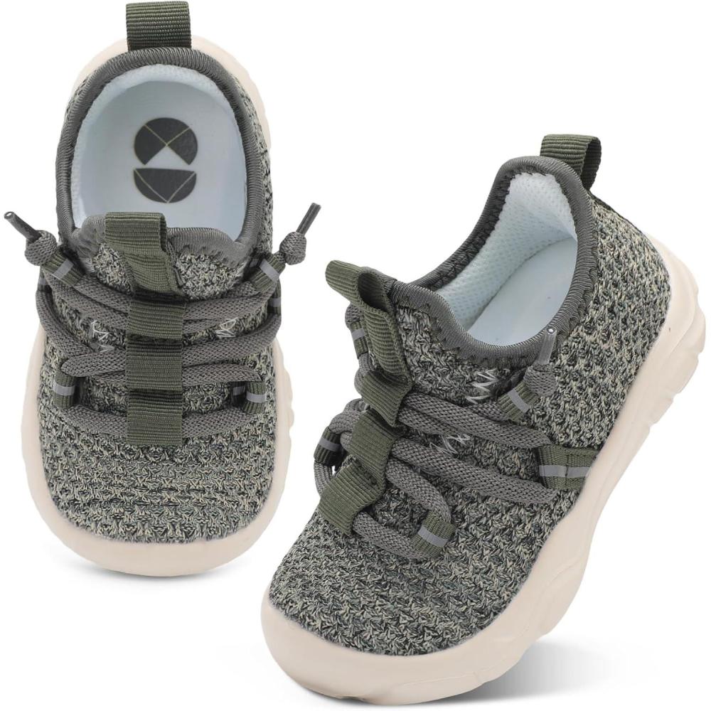 imageCentipede Demon Toddler Shoes Boys Girls Barefoot Shoes Kids Breathable Walking Running Shoe Slip on Sneakers Lightweight Outdoor Athletic Tennis ShoeArmy Green