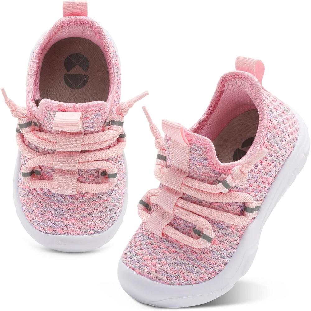 imageCentipede Demon Toddler Shoes Boys Girls Barefoot Shoes Kids Breathable Walking Running Shoe Slip on Sneakers Lightweight Outdoor Athletic Tennis ShoeFl Pink