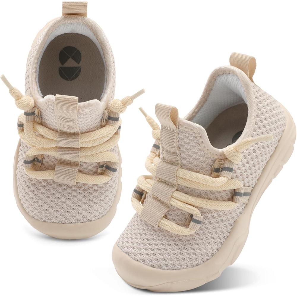imageCentipede Demon Toddler Shoes Boys Girls Barefoot Shoes Kids Breathable Walking Running Shoe Slip on Sneakers Lightweight Outdoor Athletic Tennis ShoeBeige
