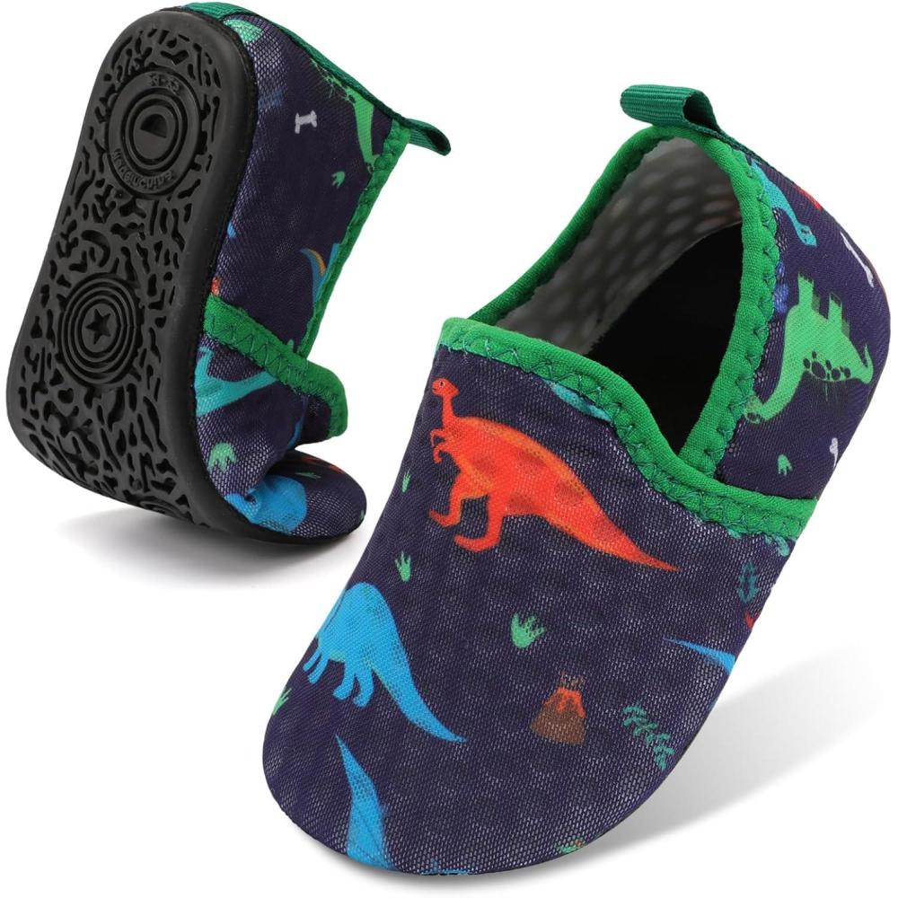 imageCentipede Demon Toddler Water Shoes for Girls Boys Kids Baby Beach Swim Aqua Socks Quick Dry Summer Sandals for Pool Outdoor Sports Barefoot Sock Shoe Rubber Soles SlippersPa Navydinosaurs