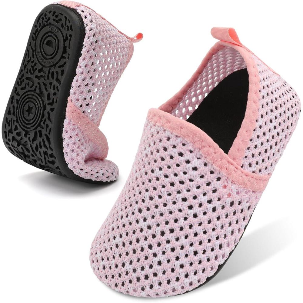 imageCentipede Demon Toddler Water Shoes for Girls Boys Kids Baby Beach Swim Aqua Socks Quick Dry Summer Sandals for Pool Outdoor Sports Barefoot Sock Shoe Rubber Soles SlippersPink