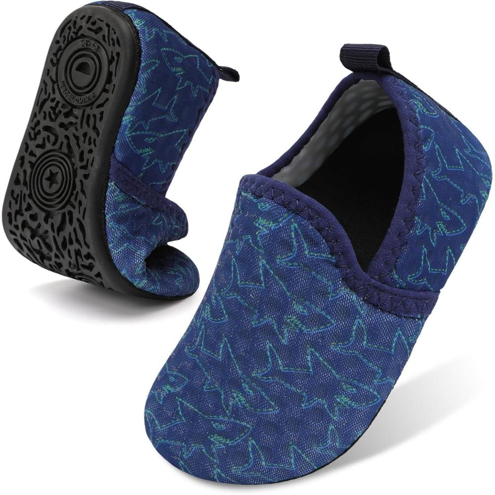 imageCentipede Demon Toddler Water Shoes for Girls Boys Kids Baby Beach Swim Aqua Socks Quick Dry Summer Sandals for Pool Outdoor Sports Barefoot Sock Shoe Rubber Soles SlippersPa Blueshark