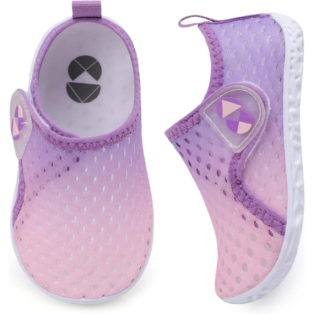 imageCentipede Demon Toddler Water Shoes for Girls Boys Kids Barefoot Swim Beach Aqua Socks Summer Sandals Breathable Quick Dry for Pool River Outdoor Water SportsTy2 Bmeshpinkpurple