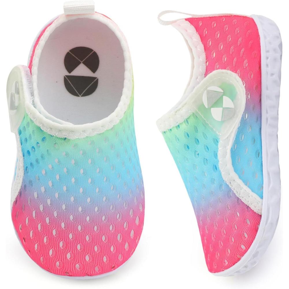 imageCentipede Demon Toddler Water Shoes for Girls Boys Kids Barefoot Swim Beach Aqua Socks Summer Sandals Breathable Quick Dry for Pool River Outdoor Water SportsRed Green