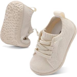 Centipede Demon Baby Shoes Baby Boy Girl First Walking Shoes Breathable Barefoot Infant Shoe Lightweight Slip On Sneakers Soft Sock Shoe(Solidbeige)