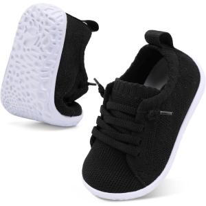 Centipede Demon Baby Shoes Baby Boy Girl First Walking Shoes Breathable Barefoot Infant Shoe Lightweight Slip On Sneakers Soft Sock Shoe(Solidblack)