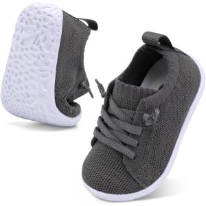 Centipede Demon Baby Shoes Baby Boy Girl First Walking Shoes Breathable Barefoot Infant Shoe Lightweight Slip On Sneakers Soft Sock Shoe(Soliddarkgrey)