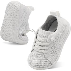 Centipede Demon Baby Shoes Baby Boy Girl First Walking Shoes Breathable Barefoot Infant Shoe Lightweight Slip On Sneakers Soft Sock Shoe(Whiteflower)
