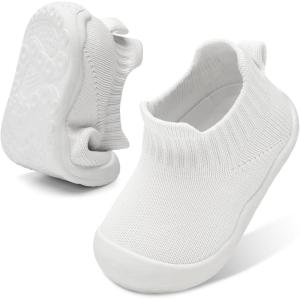 Centipede Demon Baby Shoes Baby Boys Girls Sock Shoes Breathable Infants Toddlers Slippers Indoor Outdoor Boots First Walking Shoe Slip On Sneakers Non Slip with Soft Rubber Soles(White)