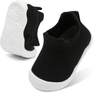 Centipede Demon Baby Shoes Baby Boys Girls Sock Shoes Breathable Infants Toddlers Slippers Indoor Outdoor Boots First Walking Shoe Slip On Sneakers Non Slip with Soft Rubber Soles(Black)