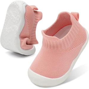 Centipede Demon Baby Shoes Baby Boys Girls Sock Shoes Breathable Infants Toddlers Slippers Indoor Outdoor Boots First Walking Shoe Slip On Sneakers Non Slip with Soft Rubber Soles(Pink)