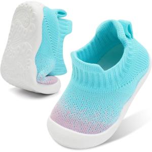 Centipede Demon Baby Shoes Baby Boys Girls Sock Shoes Breathable Infants Toddlers Slippers Indoor Outdoor Boots First Walking Shoe Slip On Sneakers Non Slip with Soft Rubber Soles(Blue Pink)