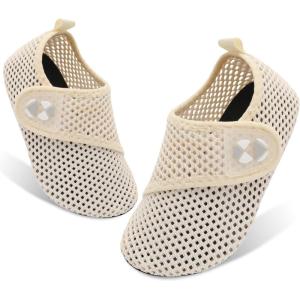 Centipede Demon Kids Water Shoes Boys Girls Breathable Swim Pool Shoes Quick Dry Aqua Shoes Toddler Aqua Socks Barefoot Beach Shoes Sandals for Outdoor Water Sports Little/Big Kids(Beige)