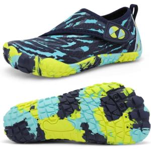 Centipede Demon Kids Water Shoes Girls Boys Quick Dry Aqua Shoes Barefoot Water Sneakers for Beach Swim Pool Boats Outdoor Water Sports Little/Big Kid(Ty1 Micainavygreen)