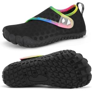 Centipede Demon Kids Water Shoes Girls Boys Quick Dry Aqua Shoes Barefoot Water Sneakers for Beach Swim Pool Boats Outdoor Water Sports Little/Big Kid(Ty3 Qcblack)