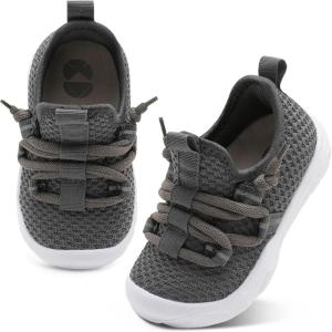 Centipede Demon Toddler Shoes Boys Girls Barefoot Shoes Kids Breathable Walking Running Shoe Slip on Sneakers Lightweight Outdoor Athletic Tennis Shoe(Dark Grey)