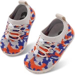 Centipede Demon Toddler Shoes for Boys Girls Baby Kids Slip on Walking Shoe Breathable Sock Shoes Lightweight Soft Sneakers(Flnavy Orange)
