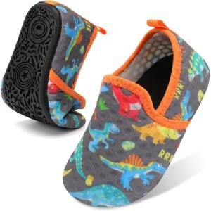 Centipede Demon Toddler Water Shoes for Girls Boys Kids Baby Beach Swim Aqua Socks Quick Dry Summer Sandals for Pool Outdoor Sports Barefoot Sock Shoe Rubber Soles Slippers(Pa Greydinosaurs)
