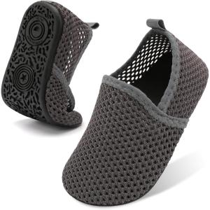 Centipede Demon Toddler Water Shoes for Girls Boys Kids Baby Beach Swim Aqua Socks Quick Dry Summer Sandals for Pool Outdoor Sports Barefoot Sock Shoe Rubber Soles Slippers(Dark Grey)