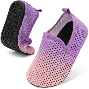 Centipede Demon Toddler Water Shoes for Girls Boys Kids Baby Beach Swim Aqua Socks Quick Dry Summer Sandals for Pool Outdoor Sports Barefoot Sock Shoe Rubber Soles Slippers(Purple Pink)