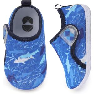 Centipede Demon Toddler Water Shoes for Girls Boys Kids Barefoot Swim Beach Aqua Socks Summer Sandals Breathable Quick Dry for Pool River Outdoor Water Sports(Cmesh Blueshark)