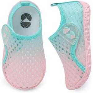 Centipede Demon Toddler Water Shoes for Girls Boys Kids Barefoot Swim Beach Aqua Socks Summer Sandals Breathable Quick Dry for Pool River Outdoor Water Sports(Ty2 Bmeshbluepink)