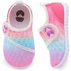 Centipede Demon Toddler Water Shoes for Girls Boys Kids Barefoot Swim Beach Aqua Socks Summer Sandals Breathable Quick Dry for Pool River Outdoor Water Sports(Ty3 Colpublpink)