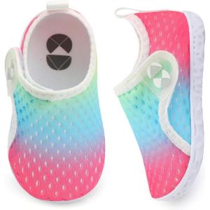 Centipede Demon Toddler Water Shoes for Girls Boys Kids Barefoot Swim Beach Aqua Socks Summer Sandals Breathable Quick Dry for Pool River Outdoor Water Sports(Red Green)