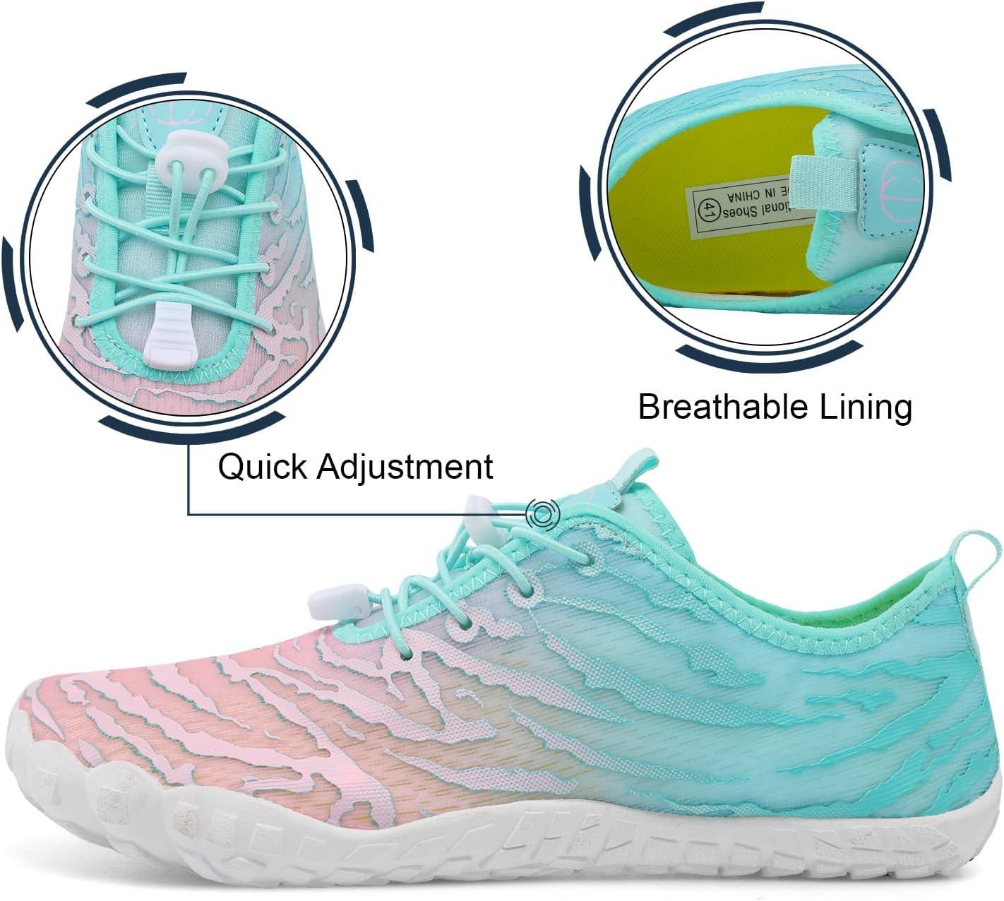image:imageCentipede Demon Swim Water Shoes for Women Men Quick Dry Barefoot Aqua Sneakers Shoe for Beach Hiking Diving Boating River Outdoor Water SportsTy6 Jybluepink