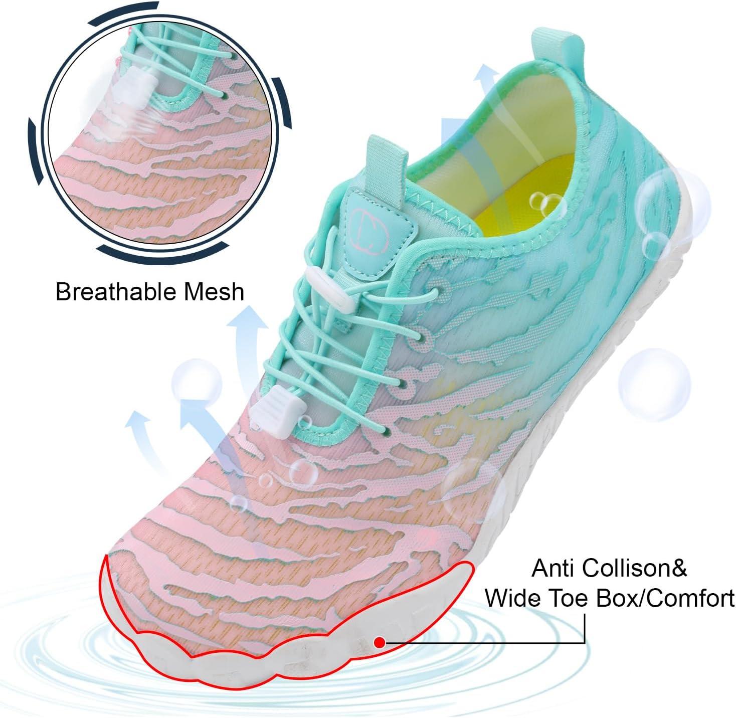image:imageCentipede Demon Swim Water Shoes for Women Men Quick Dry Barefoot Aqua Sneakers Shoe for Beach Hiking Diving Boating River Outdoor Water SportsTy6 Jybluepink