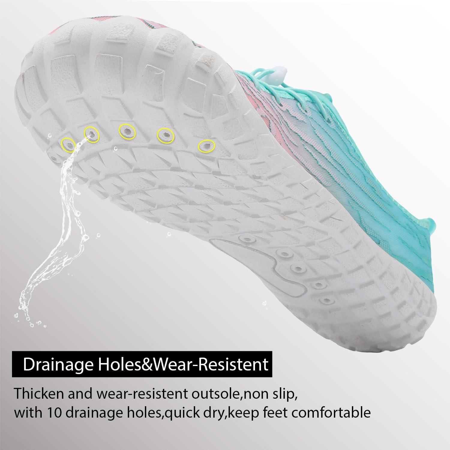 image:imageCentipede Demon Swim Water Shoes for Women Men Quick Dry Barefoot Aqua Sneakers Shoe for Beach Hiking Diving Boating River Outdoor Water SportsTy6 Jybluepink