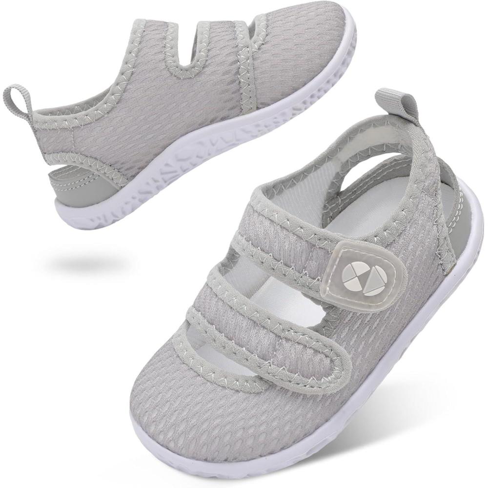image:imageCentipede Demon Toddler Sandals Boys Girls Water Shoes Adjustable Kids Aqua Socks Barefoot Summer Shoes Quick Dry Breathable Lightweight for Swim Beach Pool WaterparkMidgrey