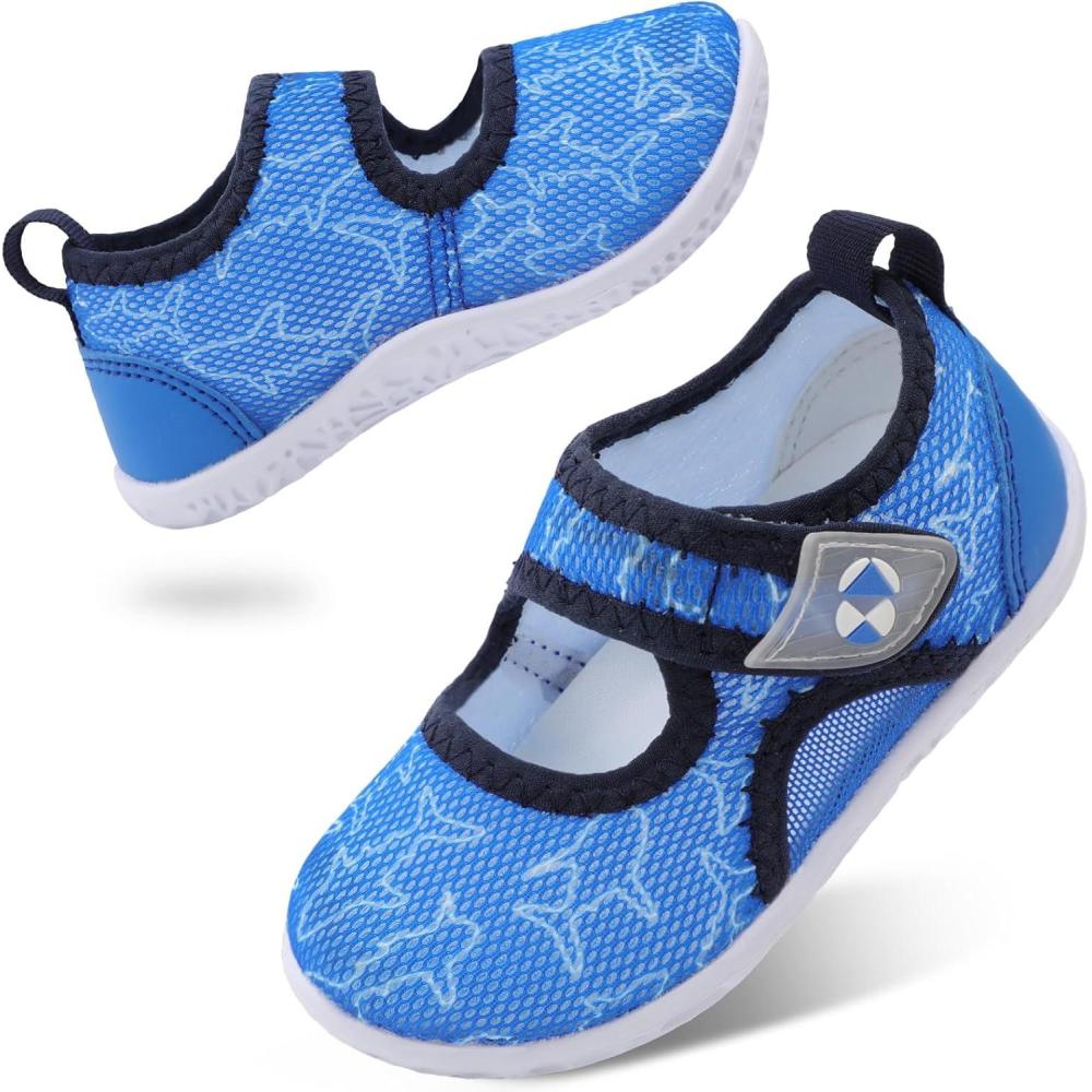 image:imageCentipede Demon Toddler Water Shoes Boys Girls Swim Aqua Socks Barefoot Kids Water Sandals Quick Dry Breathable Lightweight for Beach Pool WaterparkBluefish